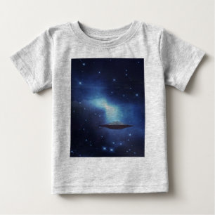 UFO-Flugobjekt im Weltraum Baby T-shirt
