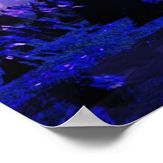 UFO-Flugobjekt im Weltraum Poster (Ecke)