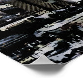 UFO-Flugobjekt im Weltraum Poster (Ecke)