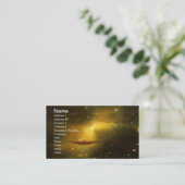 UFO-Flugobjekt im Weltraum Visitenkarte (Stehend Vorderseite)
