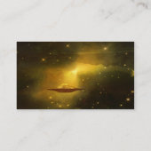 UFO-Flugobjekt im Weltraum Visitenkarte (Rückseite)