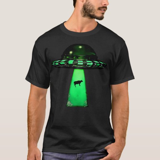 Ufo Flying Saucer Beamed Up T-Shirt (Vorderseite)