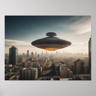 UFO Flying Saucer Poster