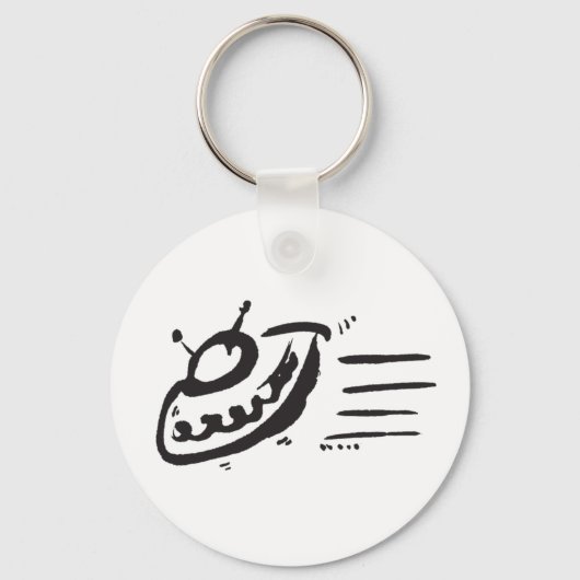 UFO - Flying Saucer - Raumschiff Schlüsselanhänger (Vorderseite)