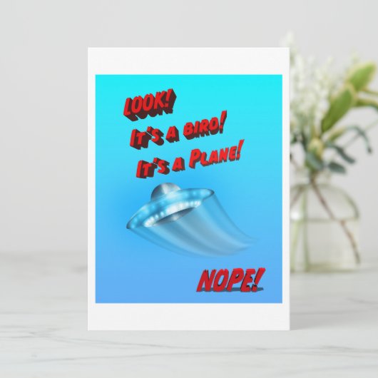 UFO Flying Saucer UAP aus dieser Welt Einladung (Stehend Vorderseite)