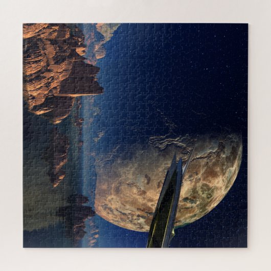 UFO-Foreign World-Scifi Landschaft Jigsaw Puzzle (Horizontal)
