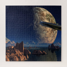 UFO-Foreign World-Scifi Landschaft Jigsaw Puzzle