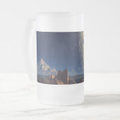 UFO-Foreign World - SciFi Landschaft Mattglas Bierglas (Vorderseite Links)