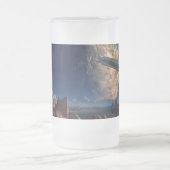 UFO-Foreign World - SciFi Landschaft Mattglas Bierglas (Mittel)