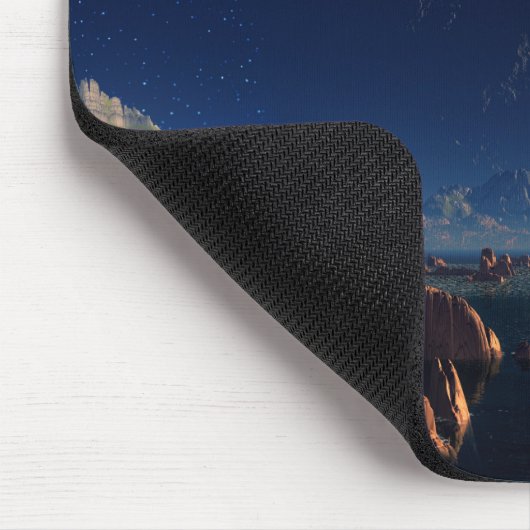 UFO-Foreign World-Scifi Landschaft Mousepad (Ecke)