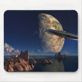 UFO-Foreign World-Scifi Landschaft Mousepad (Vorne)