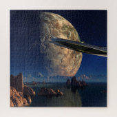 UFO-Foreign World-Scifi Landschaft Puzzle (Vertikal)
