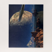 UFO-Foreign World-Scifi Landschaft Puzzle (Vertikal)