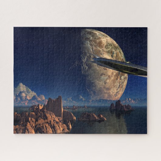 UFO-Foreign World-Scifi Landschaft Puzzle (Horizontal)