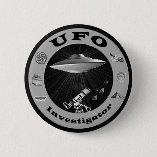 UFO-Forscher-Knopf Button (Vorderseite)