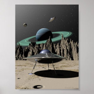 UFO - Fünfzigerjahre SciFi Kitch (durch Kristel R. Poster