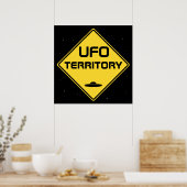 UFO-Gebiet Straßenzeichen Poster (Küche)