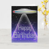 UFO-Geburtstags-Karte Karte (Gelbe Blume)