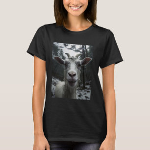 UFO Goat Alien Selfie - Funny Fun Idea T-Shirt