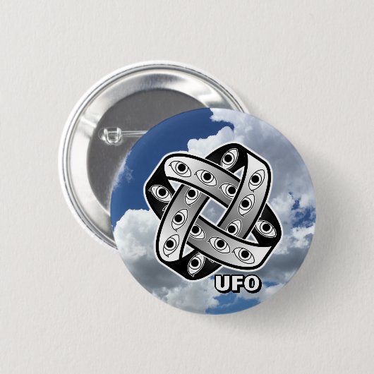 UFO Goofy Eyes Button (Vorne & Hinten)