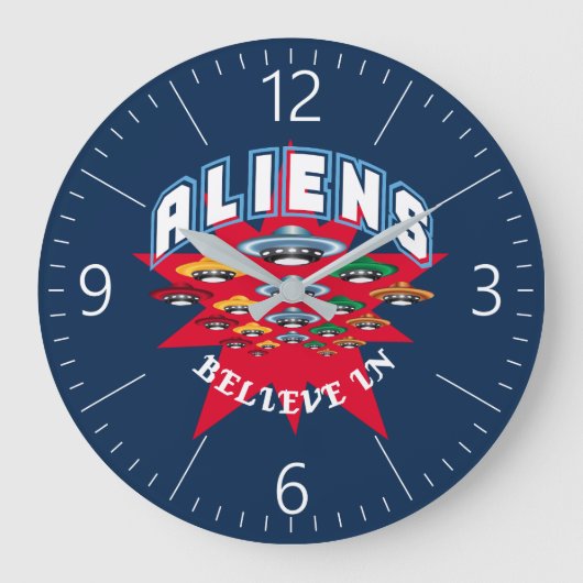 UFO GROßE WANDUHR (Vorderseite)