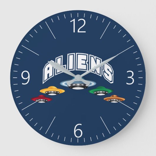 UFO GROßE WANDUHR (Vorderseite)