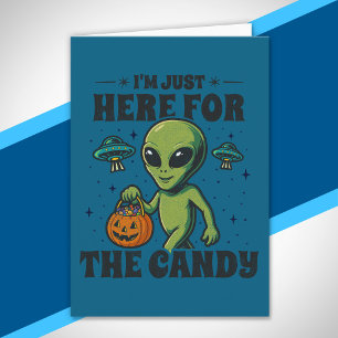 UFO Halloween Für das Süße Lustige Alien Kostüm Karte