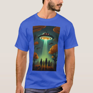 UFO Hexen Halloween Junge T-Shirt