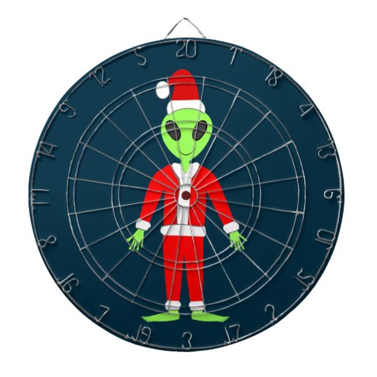 UFO Ho Ho Father Weihnachts-Alien Dartscheibe (vorne)