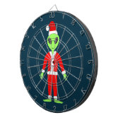 UFO Ho Ho Father Weihnachts-Alien Dartscheibe (Vorderseite rechts)