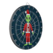 UFO Ho Ho Father Weihnachts-Alien Dartscheibe (Vorderseite Links)