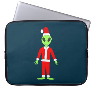UFO Ho Ho Father Weihnachts-Alien Laptopschutzhülle