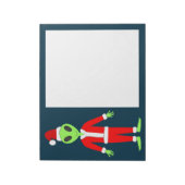 UFO Ho Ho Father Weihnachts-Alien Notizblock (Rotiert)