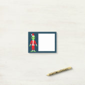 UFO Ho Ho Father Weihnachts-Alien Post-it Klebezettel (Auf Schreibtisch)