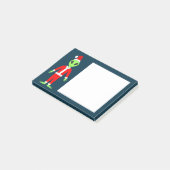 UFO Ho Ho Father Weihnachts-Alien Post-it Klebezettel (angewinkelt)