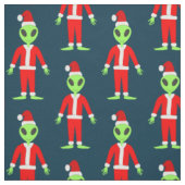 UFO Ho Ho Father Weihnachts-Alien Stoff (Muster)