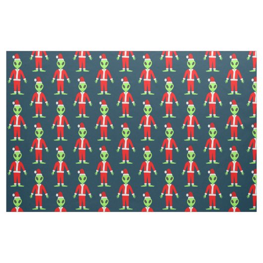 UFO Ho Ho Father Weihnachts-Alien Stoff (Fat Quarter (45,7 x 55,9 cm))