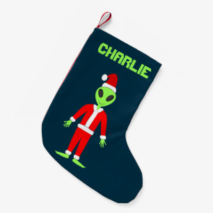 UFO Ho Pater Weihnachts-Alien Individuelle Name Kleiner Weihnachtsstrumpf