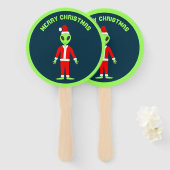 UFO Ho Po Weihnachtszeit Alien Custom Fächer (Vorne und Hinten)