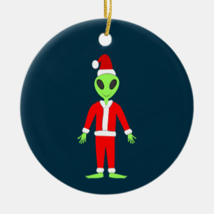 UFO Ho Po Weihnachtszeit Alien Custom Keramik Ornament
