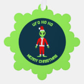 UFO Ho Po Weihnachtszeit Alien Custom Ornament Karte (Vorderseite)