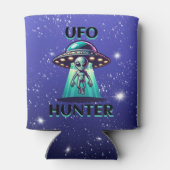 UFO Hunter | Kunst mit UFO und Alien Dosenkühler (Rückseite)