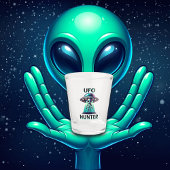 UFO Hunter | Kunst mit UFO und Alien Schnapsglas