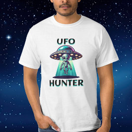 UFO Hunter | Kunst mit UFO und Alien T-Shirt
