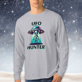 UFO Hunter | Kunst mit UFO und Alien T-Shirt