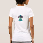 UFO Hunter | Kunst mit UFO und Alien T-Shirt (Rückseite)