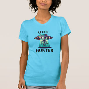 UFO Hunter Kunst mit UFO und Alien T-Shirt