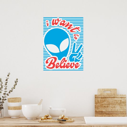 UFO, ich Wollte zu glauben, Alien Poster (Küche)