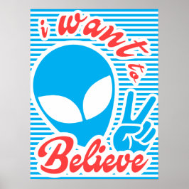 UFO, ich Wollte zu glauben, Alien Poster