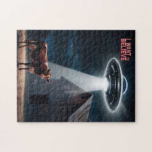 UFO "Ich Wollte zu glauben" Puzzle - Alien Jigsaw (Horizontal)